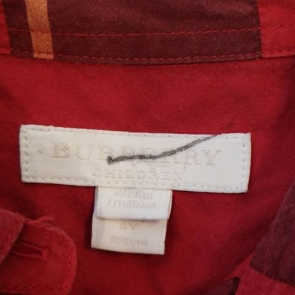 Burberry Childrens Red Plaid Nova Check Dress - Picture 4 of 4